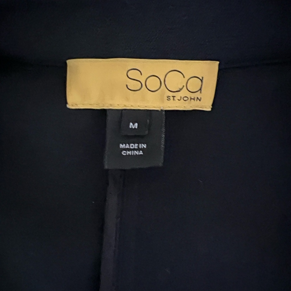 St. John Elegant Black Jacket with Gold Accents - Picture 11 of 12